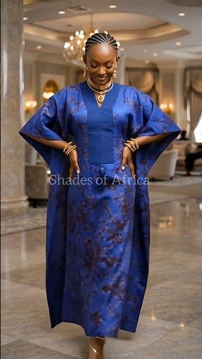 Royal Blue Kaftan Elegance 💙 Luxury African Fashion Look You Need to See! #maxidress #ankarastyles