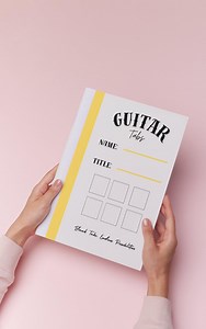 Printable Guitar Chord Chart Notebook: Songwriting & Music Practice (PDF Download A4 Size 52 Pages) - Etsy Canada