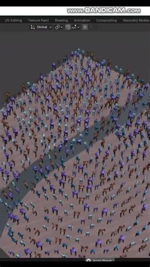 Car rally Crowd simulation #geometrynode #geometeynodes