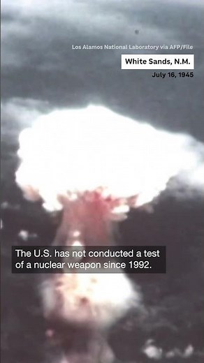 Trump says the U.S. will start testing nuclear weapons again