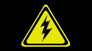 high voltage signaling animation, on a transparent background with alpha channel at zero