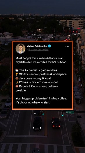 Wilton Manors isn’t just nightlife — it’s a coffee lover’s paradise in 2025! ☕✨ Whether you’re looking for a cozy spot to work remotely, meet up with friends, or just unwind with a latte, these top Wilton Manors coffee shops have you covered. ✅ The Alchemist: A local favorite with a creative, garden-style setting — perfect for working outdoors or relaxing with an espresso in a peaceful atmosphere. 🍰 Stork’s Bakery & Coffee House: A true Wilton Manors classic. Legendary pastries, rich coffee, an