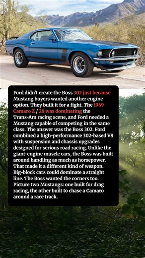 The Ford Mustang Boss 302 Was Built to Fight a Camaro