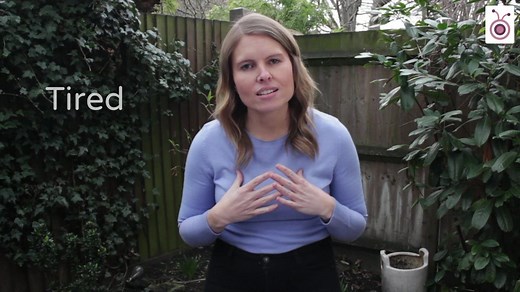 Emotion Signs: Learn how to sign TIRED. Capture the feeling first & then combine it with the sign to give it meaning! Happy signing! | BSL Online
