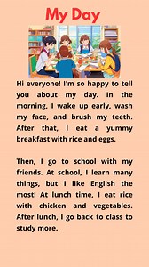 Listen & Speak English | My Day | Easy English Learning #Learnenglish #speakenglish #speakingenglish #englishforbeginners #englishreading #listening #myday | Passion English Academy