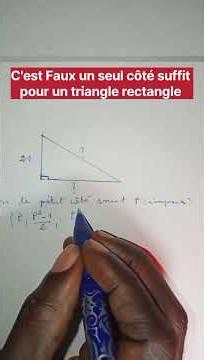 L'astuce MAGIQUE pour trouver les côtés d'un triangle avec 1 côté#TriangleRectangle #Pythagore