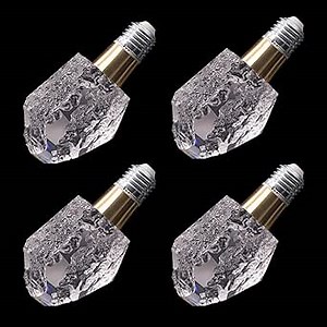 VIZBMYR Crystal Decorative LED Light Bulbs 5 Watt(Equivalent 40w),Fancy Unique Pretty Light Bulb E26 Base, Three Color Variable Lightbulbs for Staircase,Bars, Ambience (FP-52, 4PCS)