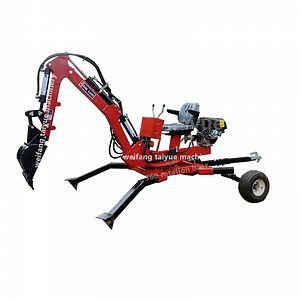 [Hot Item] Original Factory Supply 360 Rotation 9HP 15HP ATV Towable Backhoe Excavator Trencher, ATV Backhoe Digger