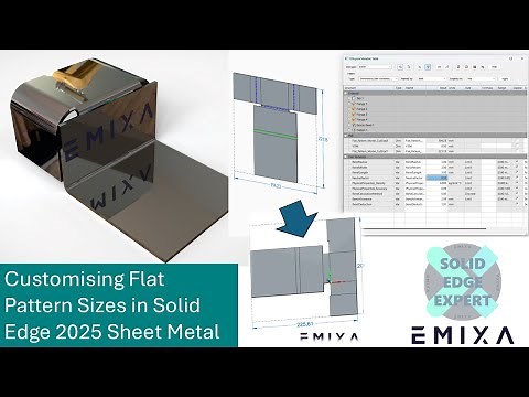 Customizing Flat Pattern Sizes in Solid Edge 2025 Sheet Metal