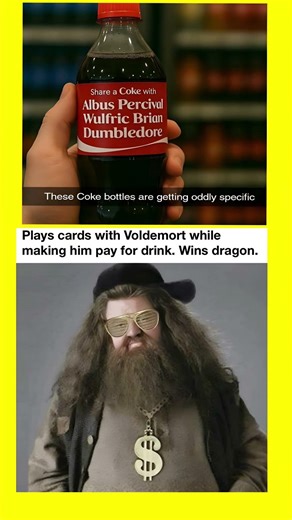 “When Dumbledore Gets a Personalized Coke 😂 | Harry Potter Meme#usamemes#harrypotter#dumbledore#lol