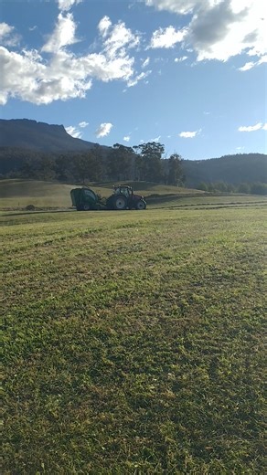 From the other day (when the internet went down), the baler and wrapper at work making silage for the Winter. Ideally you want to wrap the silage as soon after the bale is made as possible. This just helps preserve it and makes them easier to wrap. The longer they sit out unwrapped, particularly with bales with more moisture they can start to sag, which can make them harder to wrap for some machines. For hay the grass would be baled and then that would be the end of the process (though they woul