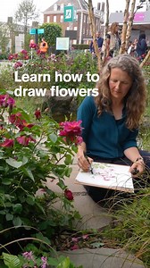 1.6K views · 16K reactions | Botanical artist Sarah Simblet teaches us some tips and tricks on how to draw flowers at @the_rhs Chelsea Flower Show  Designed by @jothompsongarden the @theglasshousebotanics garden shines a light on the transformative power of horticulture for women in custody. | Royal Academy of Arts | Facebook