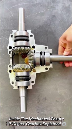Inside The Mechanical Beauty 90-Degree Gearbox Explained ⚙️ #shorts #mechanic #automotivetools