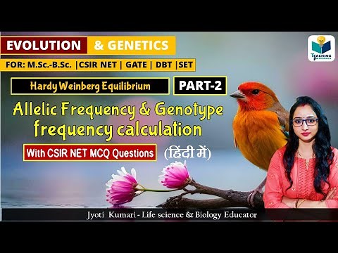 Hardy Weinberg Equilibrium Frequency Calculation || Allelic and genotype frequency