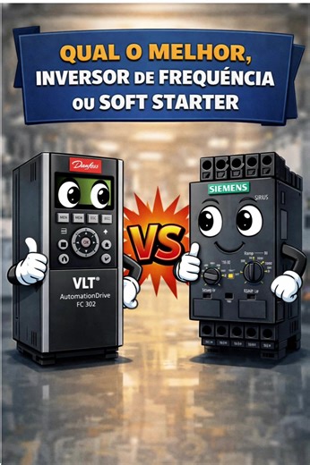 Qual a diferença entre inversor de frequência e softstarter? #Automacao #Inversor #PWM #IGBT #creatorsearchinsights