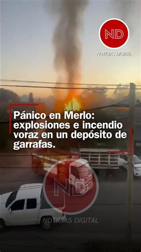❗️ Panic in Merlo: explosions and raging fire at a gas cylinder depot