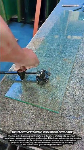 Perfect Circle Glass Cutting with a Manual Circle Cutter #diyprojects #satisfying