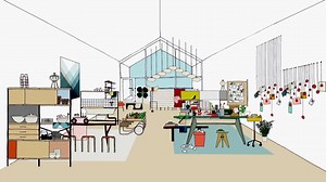 The Israeli design duo Raw-Edges revamped the interior of the VitraHaus loft. For their installation, Yael Mer and Shay Alkalay put together a colourful mix of living areas and workspaces – in playful, cheerful and unexpected arrangements. The #VitraMagazine pays them a visit in their London studio. www.vitra.com/magazine/details/happy-places #Vitra #RawEdges | Vitra