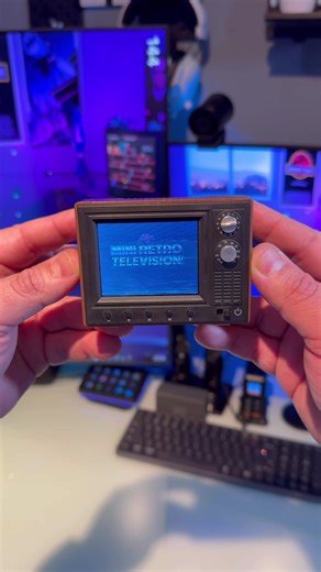 This Tiny Retro TV Plays Your Own Videos?! 📺🔥 Huge thanks to @MyMiniRetroTelevision for sending this awesome mini retro TV for review #MyMiniRetroTV #RetroTech #TechGadgets #TikTokShopFinds #GamingSetup