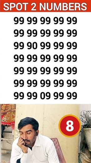 Spot the Numbers #shorts #FA9LA #viral #shortsfeed