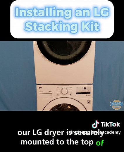 #installing an #LG #stacking #kit