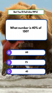 Speed Math Challenge: 40% of 150 #quiz #fun #brainteaser #puzzlechallenge #AmericanTrivia | Thinko
