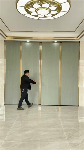 Hidden partition door at stairwell, insulates against hot and cold air from air conditioning