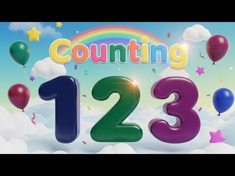 Colorful 3D Counting Fun | Learn Numbers 1 to 10 with Colors & Balloons 🎈