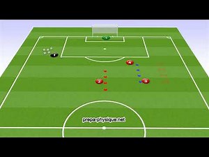 Travail accélération et de vitesse au football avec ballon