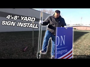 How to Install a 4'×8' Yard Sign with T-Posts and Zip Ties