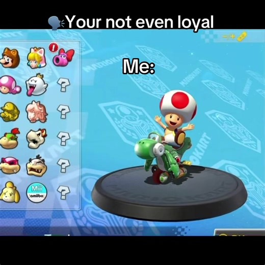 Toad is the goat 🐐🔥☺️ #toad #supermario #fyp #nintendo | you're not even loyal yoshi