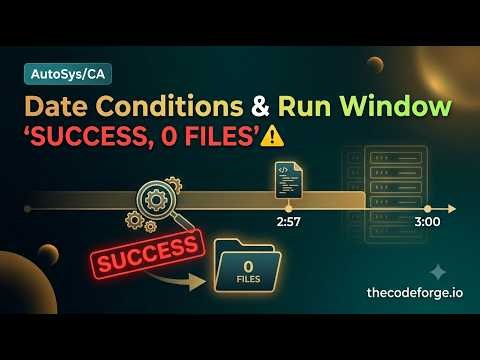 Our File Watcher Reported SUCCESS With Zero Files — AutoSys Date Conditions & Run Window