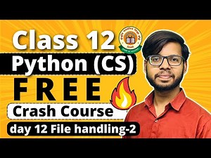 Class 12 Python | File handling| Day 12 | Class 12 CS Board Exam 23-24 | Vishal Kumar