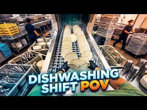 POV: Inside an Industrial Dishwashing Shif