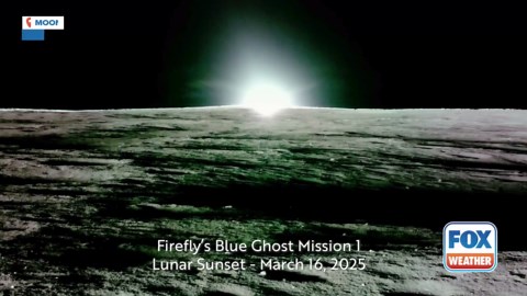 Lunar sunset recorded by Blue Ghost lander on the Moon
