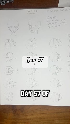 Loomis method practice 🤪 #sketching #art #learningtodraw #mangaart