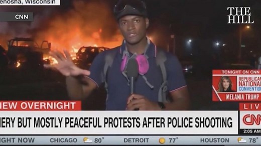 CNN ridiculed for 'Fiery But Mostly Peaceful' caption with video of burning building in Kenosha