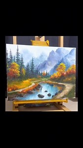 How can one create a picturesque drawing of a hillside area.🎨🖌️ . #art #painting #nature #acrylic #fbreels | Jun Das