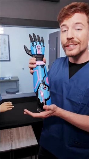 Mr Beast Donated $25000 futuristic Artificial ligament to A boy | #shorts #mrbeast