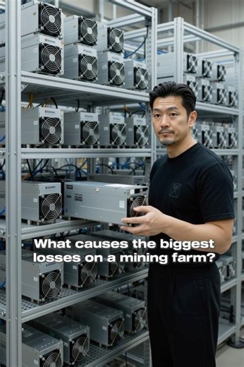 What causes the biggest losses in a mining farm?