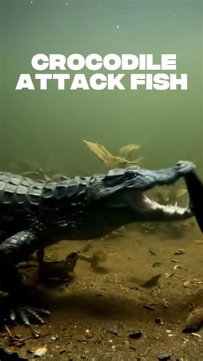 Crocodile attack fish #nigthphotography #midwest #alberta #stargazing #raresighting | Animal human polymath