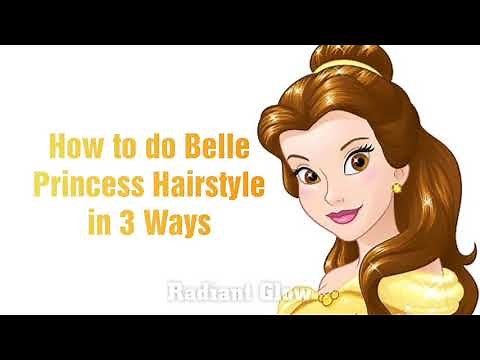 Belle Disney Princess Hair Tutorial in 3 ways
