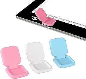 Diamond Art Light Pad Switch Cover, 3 Packs Button Cover Apply to 5D DIY Diamond Art Kit A3 A4 A5 B4 Light Pad Box Board Tablet (Pink & Blue&White)