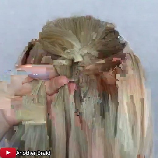 😱 New EASY Infinity Braid for wedding and party #shorts