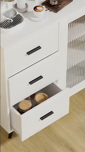 Alacenas De Cocina Abiertos Estantes Con Cajones Y Puertas Blanco #moda #fashion