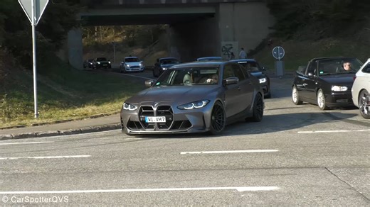 Crazy BMW driver loses control right in front of police