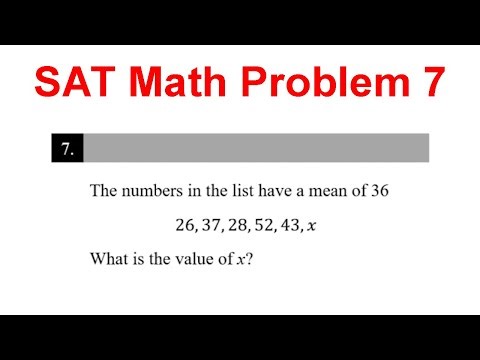 SAT Math Practice Problem 7 (Mean)