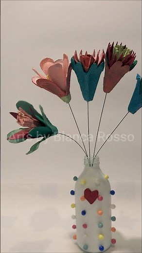 DIY Flower Bouquet from Egg Carton 🌸 | Easy Recycling Craft
