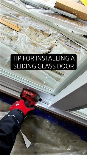 Tip for installing a sliding glass door