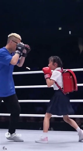 逃げない」小学生と「圧をかける」怖い男、緊迫の10秒バトル！ #ai動画 #バズれ